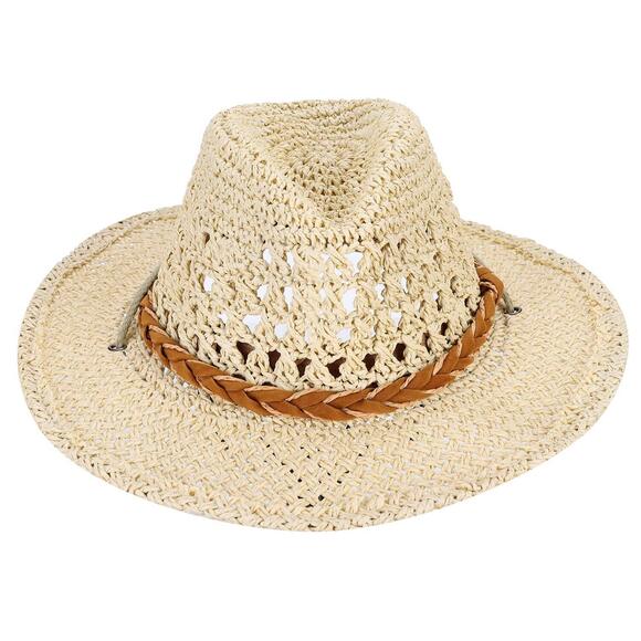 7732 Western Cowboy Hat For Men Women Cowgirl Shapeable Wide Brim Panama main image 4